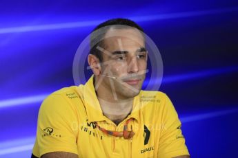 World © Octane Photographic Ltd. Formula 1 - Singapore Grand Prix – Friday Team Press Conference – Part 2. Cyril Abiteboul - Managing Director of Renault Sport Racing Formula 1 Team. Marina Bay Street Circuit, Singapore. Saturday 2nd September 2017. Digital Ref:1960LB1D0627