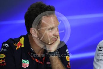 World © Octane Photographic Ltd. Formula 1 - Singapore Grand Prix – Friday Team Press Conference – Part 2. Christian Horner - Team Principal of Red Bull Racing.. Marina Bay Street Circuit, Singapore. Saturday 2nd September 2017. Digital Ref:1960LB1D0631