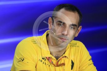 World © Octane Photographic Ltd. Formula 1 - Singapore Grand Prix – Friday Team Press Conference – Part 2. Cyril Abiteboul - Managing Director of Renault Sport Racing Formula 1 Team. Marina Bay Street Circuit, Singapore. Saturday 2nd September 2017. Digital Ref:1960LB1D0662