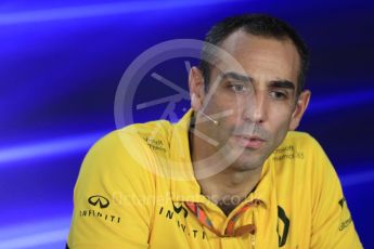 World © Octane Photographic Ltd. Formula 1 - Singapore Grand Prix – Friday Team Press Conference – Part 2. Cyril Abiteboul - Managing Director of Renault Sport Racing Formula 1 Team. Marina Bay Street Circuit, Singapore. Saturday 2nd September 2017. Digital Ref:1960LB1D0716