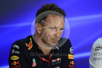 World © Octane Photographic Ltd. Formula 1 - Singapore Grand Prix – Friday Team Press Conference – Part 2. Christian Horner - Team Principal of Red Bull Racing.. Marina Bay Street Circuit, Singapore. Saturday 2nd September 2017. Digital Ref:1960LB1D0730