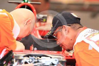 World © Octane Photographic Ltd. Formula 1 - Singapore Grand Prix - Pit Lane. Scuderia Ferrari SF70H. Marina Bay Street Circuit, Singapore. Thursday 14th September 2017. Digital Ref: 1955LB1D7011