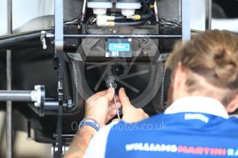World © Octane Photographic Ltd. Formula 1 - Singapore Grand Prix - Pit Lane. Williams Martini Racing FW40. Marina Bay Street Circuit, Singapore. Thursday 14th September 2017. Digital Ref: 1955LB1D7089