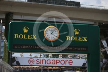World © Octane Photographic Ltd. Formula 1 - Singapore Grand Prix - Pit Lane. End of Pit Lane signage. Marina Bay Street Circuit, Singapore. Thursday 14th September 2017. Digital Ref: 1955LB2D0469