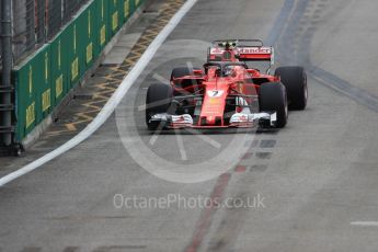 World © Octane Photographic Ltd. Formula 1 - Singapore Grand Prix - Practice 1. Kimi Raikkonen - Scuderia Ferrari SF70H with Halo. Marina Bay Street Circuit, Singapore. Friday 15th September 2017. Digital Ref: 1958LB1D8142