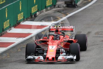 World © Octane Photographic Ltd. Formula 1 - Singapore Grand Prix - Practice 1. Kimi Raikkonen - Scuderia Ferrari SF70H with Halo. Marina Bay Street Circuit, Singapore. Friday 15th September 2017. Digital Ref: 1958LB1D8150