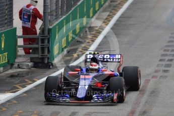 World © Octane Photographic Ltd. Formula 1 - Singapore Grand Prix - Practice 1. Sean Gelael - Scuderia Toro Rosso STR12. Marina Bay Street Circuit, Singapore. Friday 15th September 2017. Digital Ref: 1958LB1D8167