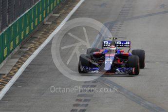 World © Octane Photographic Ltd. Formula 1 - Singapore Grand Prix - Practice 1. Sean Gelael - Scuderia Toro Rosso STR12. Marina Bay Street Circuit, Singapore. Friday 15th September 2017. Digital Ref: 1958LB1D8440