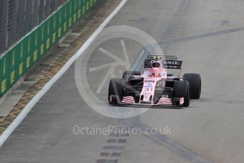 World © Octane Photographic Ltd. Formula 1 - Singapore Grand Prix - Practice 1. Esteban Ocon - Sahara Force India VJM10. Marina Bay Street Circuit, Singapore. Friday 15th September 2017. Digital Ref: 1958LB1D8623