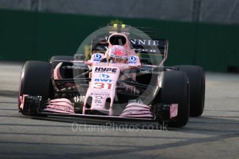 World © Octane Photographic Ltd. Formula 1 - Singapore Grand Prix - Practice 1. Esteban Ocon - Sahara Force India VJM10. Marina Bay Street Circuit, Singapore. Friday 15th September 2017. Digital Ref:1958LB1D9161