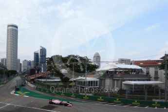 World © Octane Photographic Ltd. Formula 1 - Singapore Grand Prix - Practice 1. Sergio Perez - Sahara Force India VJM10. Marina Bay Street Circuit, Singapore. Friday 15th September 2017. Digital Ref:1958LB2D0634