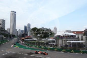 World © Octane Photographic Ltd. Formula 1 - Singapore Grand Prix - Practice 1. Stoffel Vandoorne - McLaren Honda MCL32. Marina Bay Street Circuit, Singapore. Friday 15th September 2017. Digital Ref:1958LB2D0760