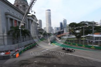 World © Octane Photographic Ltd. Formula 1 - Singapore Grand Prix - Practice 1. Romain Grosjean - Haas F1 Team VF-17. Marina Bay Street Circuit, Singapore. Friday 15th September 2017. Digital Ref:1958LB2D0878