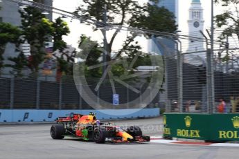 World © Octane Photographic Ltd. Formula 1 - Singapore Grand Prix - Practice 1. Max Verstappen - Red Bull Racing RB13. Marina Bay Street Circuit, Singapore. Friday 15th September 2017. Digital Ref:1958LB2D1197