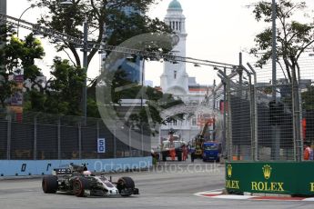 World © Octane Photographic Ltd. Formula 1 - British Grand Prix. Antonio Giovinazzi - Haas F1 Team VF-17 Reserve Driver. Marina Bay Street Circuit, Singapore. Friday 15th September 2017. Digital Ref: 1958LB2D1303