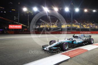 World © Octane Photographic Ltd. Formula 1 - Singapore Grand Prix - Practice 2. Valtteri Bottas - Mercedes AMG Petronas F1 W08 EQ Energy+. Marina Bay Street Circuit, Singapore. Friday 15th September 2017. Digital Ref:1959LB1D0072