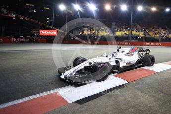 World © Octane Photographic Ltd. Formula 1 - Singapore Grand Prix - Practice 2. Lance Stroll - Williams Martini Racing FW40. Marina Bay Street Circuit, Singapore. Friday 15th September 2017. Digital Ref:1959LB1D0080