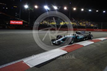 World © Octane Photographic Ltd. Formula 1 - Singapore Grand Prix - Practice 2. Valtteri Bottas - Mercedes AMG Petronas F1 W08 EQ Energy+. Marina Bay Street Circuit, Singapore. Friday 15th September 2017. Digital Ref:1959LB1D0139