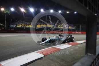 World © Octane Photographic Ltd. Formula 1 - Singapore Grand Prix - Practice 2. Valtteri Bottas - Mercedes AMG Petronas F1 W08 EQ Energy+. Marina Bay Street Circuit, Singapore. Friday 15th September 2017. Digital Ref:1959LB1D0224