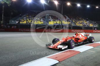 World © Octane Photographic Ltd. Formula 1 - Singapore Grand Prix - Practice 2. Kimi Raikkonen - Scuderia Ferrari SF70H. Marina Bay Street Circuit, Singapore. Friday 15th September 2017. Digital Ref:1959LB1D0437