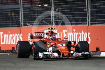 World © Octane Photographic Ltd. Formula 1 - Singapore Grand Prix - Practice 2. Kimi Raikkonen - Scuderia Ferrari SF70H. Marina Bay Street Circuit, Singapore. Friday 15th September 2017. Digital Ref:1959LB1D9453