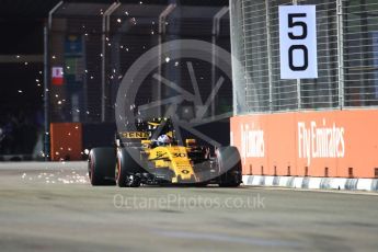 World © Octane Photographic Ltd. Formula 1 - Singapore Grand Prix - Practice 2. Jolyon Palmer - Renault Sport F1 Team R.S.17. Marina Bay Street Circuit, Singapore. Friday 15th September 2017. Digital Ref:1959LB1D9505