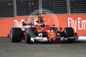 World © Octane Photographic Ltd. Formula 1 - Singapore Grand Prix - Practice 2. Kimi Raikkonen - Scuderia Ferrari SF70H. Marina Bay Street Circuit, Singapore. Friday 15th September 2017. Digital Ref:1959LB1D9531