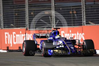 World © Octane Photographic Ltd. Formula 1 - Singapore Grand Prix - Practice 2. Marcus Ericsson – Sauber F1 Team C36. Marina Bay Street Circuit, Singapore. Friday 15th September 2017. Digital Ref:1959LB1D9577