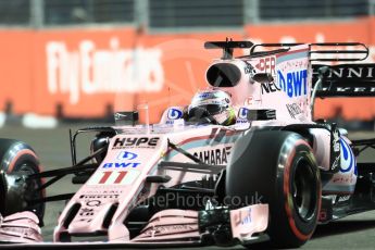 World © Octane Photographic Ltd. Formula 1 - Singapore Grand Prix - Practice 2. Sergio Perez - Sahara Force India VJM10. Marina Bay Street Circuit, Singapore. Friday 15th September 2017. Digital Ref:1959LB1D9597
