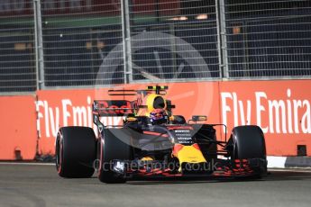 World © Octane Photographic Ltd. Formula 1 - Singapore Grand Prix - Practice 2. Max Verstappen - Red Bull Racing RB13. Marina Bay Street Circuit, Singapore. Friday 15th September 2017. Digital Ref:1959LB1D9619