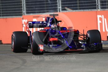 World © Octane Photographic Ltd. Formula 1 - Singapore Grand Prix - Practice 2. Daniil Kvyat - Scuderia Toro Rosso STR12. Marina Bay Street Circuit, Singapore. Friday 15th September 2017. Digital Ref: 1959LB1D9666