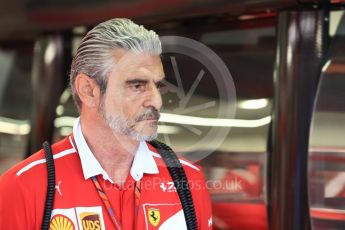 World © Octane Photographic Ltd. Formula 1 - Singapore Grand Prix - Practice 3. Maurizio Arrivabene – Managing Director and Team Principal of Scuderia Ferrari. Marina Bay Street Circuit, Singapore. Saturday 16th September 2017. Digital Ref:1962LB1D1196