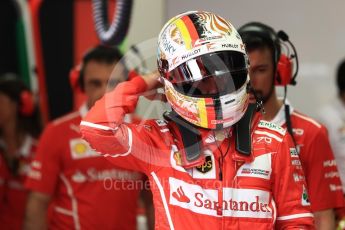 World © Octane Photographic Ltd. Formula 1 - Singapore Grand Prix - Practice 3. Sebastian Vettel - Scuderia Ferrari SF70H. Marina Bay Street Circuit, Singapore. Saturday 16th September 2017. Digital Ref:1962LB1D1213