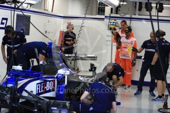 World © Octane Photographic Ltd. Formula 1 - Singapore Grand Prix - Practice 3. Marcus Ericsson – Sauber F1 Team C36. Marina Bay Street Circuit, Singapore. Saturday 16th September 2017. Digital Ref:1962LB1D1770