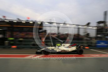 World © Octane Photographic Ltd. Formula 1 - Singapore Grand Prix - Practice 3. Lance Stroll - Williams Martini Racing FW40. Marina Bay Street Circuit, Singapore. Saturday 16th September 2017. Digital Ref:1962LB2D1657