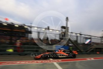 World © Octane Photographic Ltd. Formula 1 - Singapore Grand Prix - Practice 3. Fernando Alonso - McLaren Honda MCL32. Marina Bay Street Circuit, Singapore. Saturday 16th September 2017. Digital Ref:1962LB2D1724