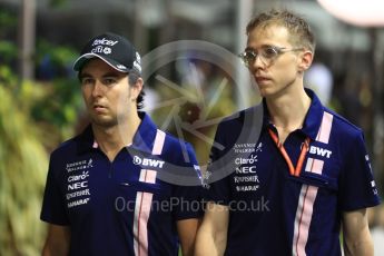 World © Octane Photographic Ltd. Formula 1 - Singapore Grand Prix - Qualifying. Sergio Perez - Sahara Force India VJM10. Marina Bay Street Circuit, Singapore. Saturday 16th September 2017. Digital Ref:1963LB1D2551