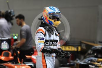 World © Octane Photographic Ltd. Formula 1 - Singapore Grand Prix - Qualifying. Fernando Alonso - McLaren Honda MCL32. Marina Bay Street Circuit, Singapore. Saturday 16th September 2017. Digital Ref:1963LB1D2614