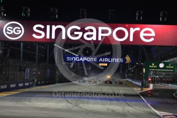 World © Octane Photographic Ltd. Formula 1 - Singapore Grand Prix - Race. Lights out - race start. Marina Bay Street Circuit, Singapore. Sunday 17th September 2017. Digital Ref: