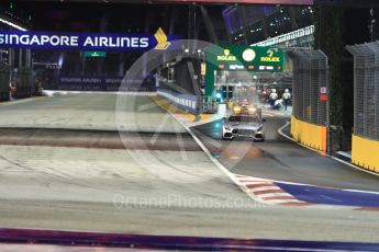 World © Octane Photographic Ltd. Formula 1 - Singapore Grand Prix - Race. Safety Car (Mercedes AMG GTs) deploys after 1st corner incident. Marina Bay Street Circuit, Singapore. Sunday 17th September 2017. Digital Ref: