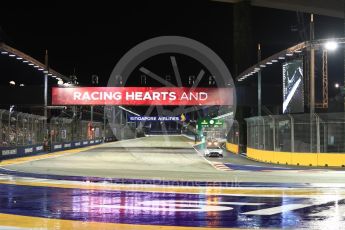 World © Octane Photographic Ltd. Formula 1 - Singapore Grand Prix - Race. Safety Car (Mercedes AMG GTs) deploys after 1st corner incident. Marina Bay Street Circuit, Singapore. Sunday 17th September 2017. Digital Ref: