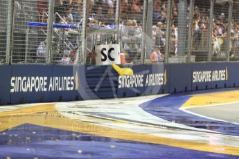 World © Octane Photographic Ltd. Formula 1 - Singapore Grand Prix - Race. Safety Car (Mercedes AMG GTs) deploys after 1st corner incident. Marina Bay Street Circuit, Singapore. Sunday 17th September 2017. Digital Ref: