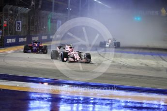 World © Octane Photographic Ltd. Formula 1 - Singapore Grand Prix - Race. Esteban Ocon - Sahara Force India VJM10. Marina Bay Street Circuit, Singapore. Sunday 17th September 2017. Digital Ref: