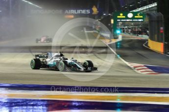 World © Octane Photographic Ltd. Formula 1 - Singapore Grand Prix - Race. Valtteri Bottas - Mercedes AMG Petronas F1 W08 EQ Energy+. Marina Bay Street Circuit, Singapore. Sunday 17th September 2017. Digital Ref: