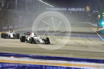 World © Octane Photographic Ltd. Formula 1 - Singapore Grand Prix - Race. Lance Stroll and FWorld © Octane Photographic Ltd. Formula 1 - Singapore Grand Prix - Race. Lewis Hamilton - Mercedes AMG Petronas F1 W08 EQ Energy+. Marina Bay Street Circuit, Singapore. Sunday 17th September 2017. Digital Ref: Felipe Massa - Williams Martini Racing FW40. Marina Bay Street Circuit, Singapore. Sunday 17th September 2017. Digital Ref: