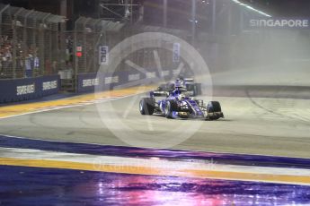 World © Octane Photographic Ltd. Formula 1 - Singapore Grand Prix - Race. Marcus Ericsson – Sauber F1 Team C36. Marina Bay Street Circuit, Singapore. Sunday 17th September 2017. Digital Ref: