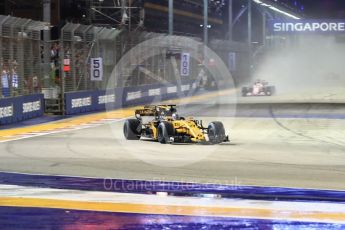 World © Octane Photographic Ltd. Formula 1 - Singapore Grand Prix - Race. Nico Hulkenberg - Renault Sport F1 Team R.S.17. Marina Bay Street Circuit, Singapore. Sunday 17th September 2017. Digital Ref: