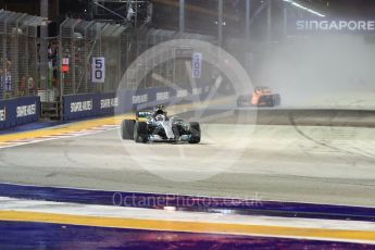 World © Octane Photographic Ltd. Formula 1 - Singapore Grand Prix - Race. Valtteri Bottas - Mercedes AMG Petronas F1 W08 EQ Energy+. and Marina Bay Street Circuit, Singapore. Sunday 17th September 2017. Digital Ref: