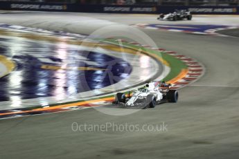 World © Octane Photographic Ltd. Formula 1 - Singapore Grand Prix - Race. Felipe Massa - Williams Martini Racing FW40. Marina Bay Street Circuit, Singapore. Sunday 17th September 2017. Digital Ref: