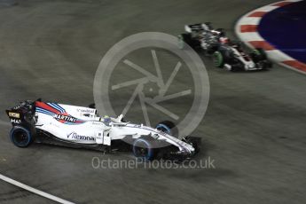 World © Octane Photographic Ltd. Formula 1 - Singapore Grand Prix - Race. Felipe Massa - Williams Martini Racing FW40. Marina Bay Street Circuit, Singapore. Sunday 17th September 2017. Digital Ref: